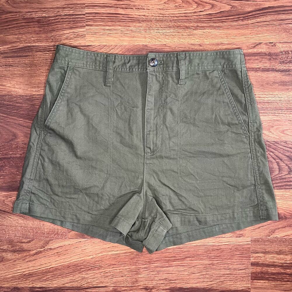 Madewell Shorts Olive Green Cotton Womens Size Medium